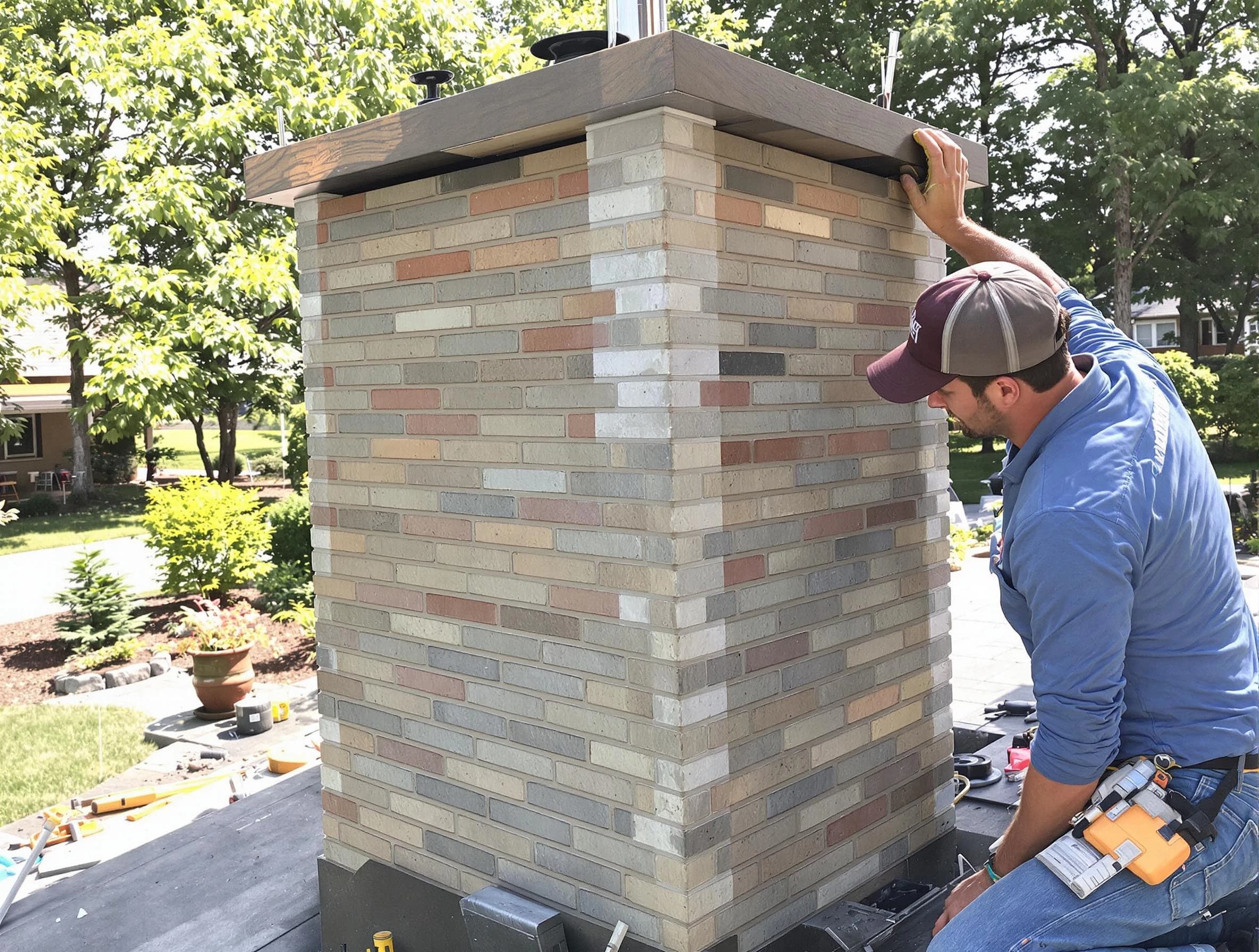 Salem Chimney Sweep completing a modern chimney remodel in Salem, MA