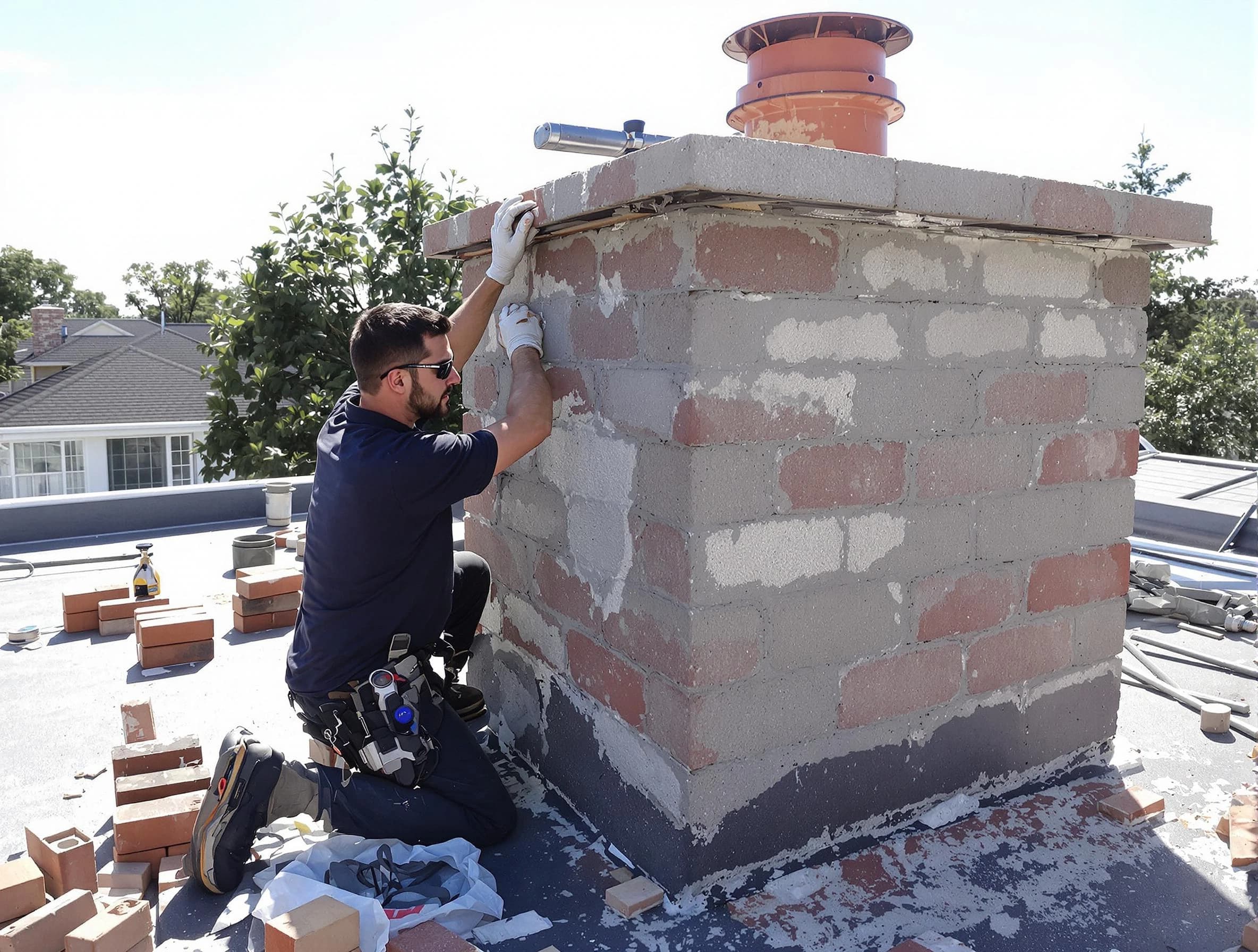 Advanced chimney repair process by Salem Chimney Sweep in Salem, MA