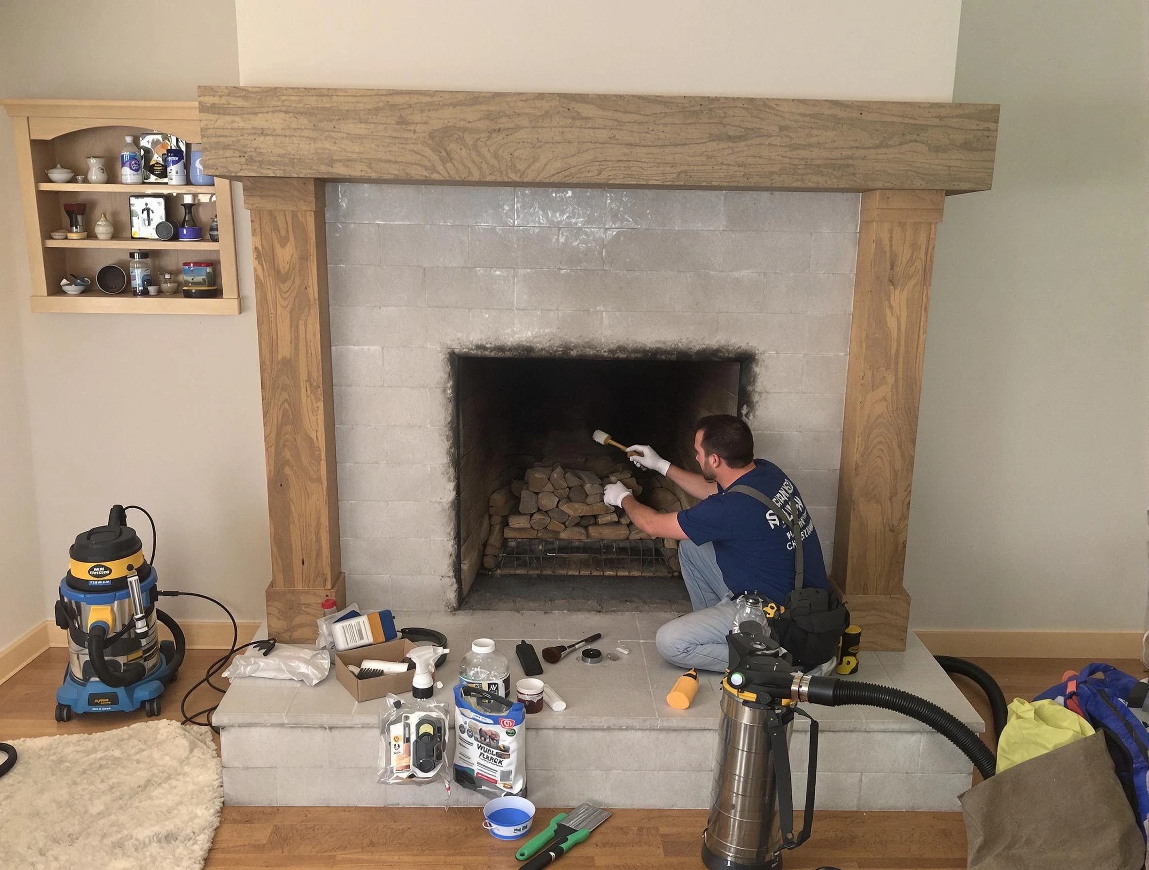 Detailed creosote removal process by Salem Chimney Sweep in Salem, MA