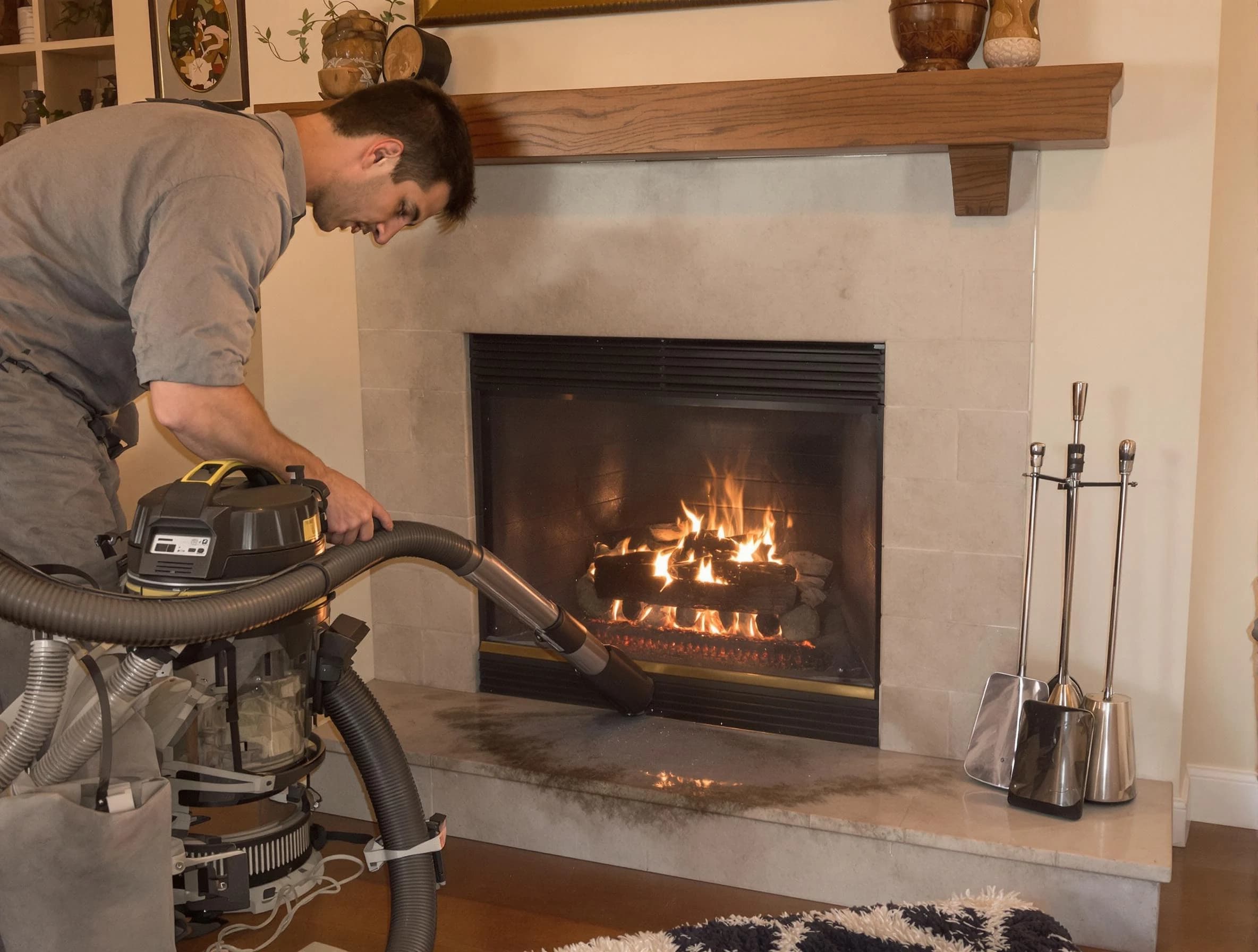 Routine fireplace upkeep by Salem Chimney Sweep in Salem, MA