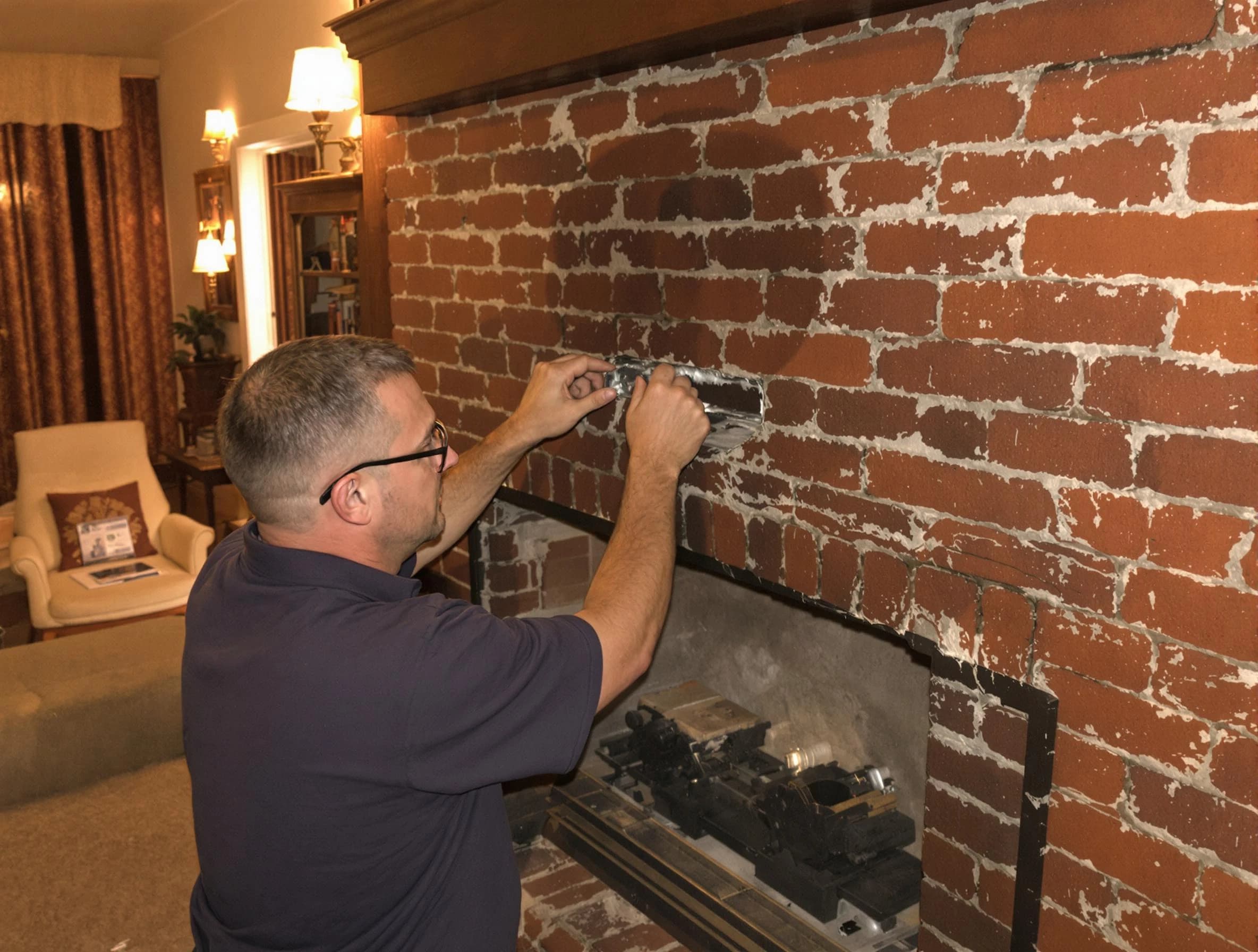 Salem Chimney Sweep expert fixing a fireplace in Salem, MA