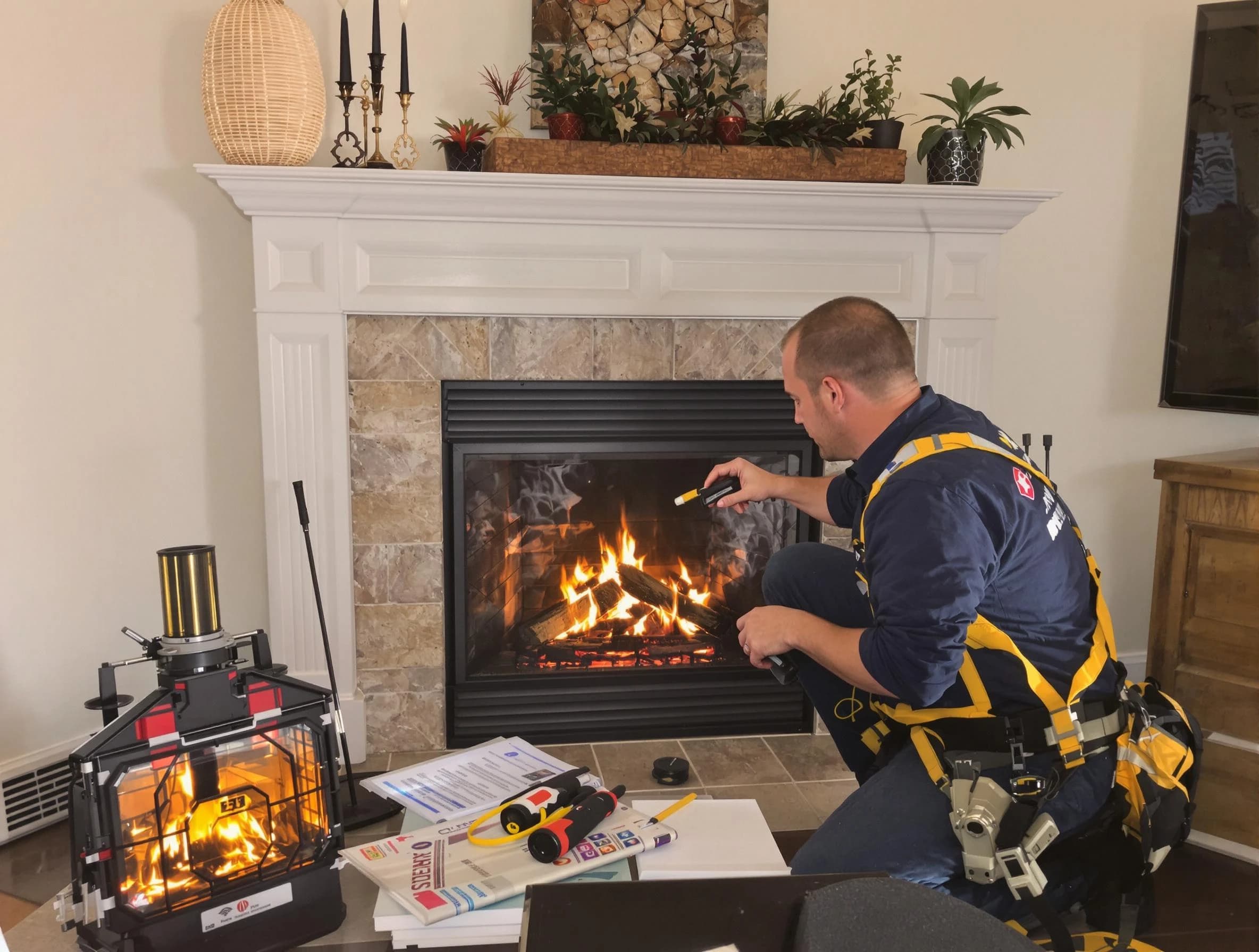Safety-focused fireplace inspection by Salem Chimney Sweep in Salem, MA