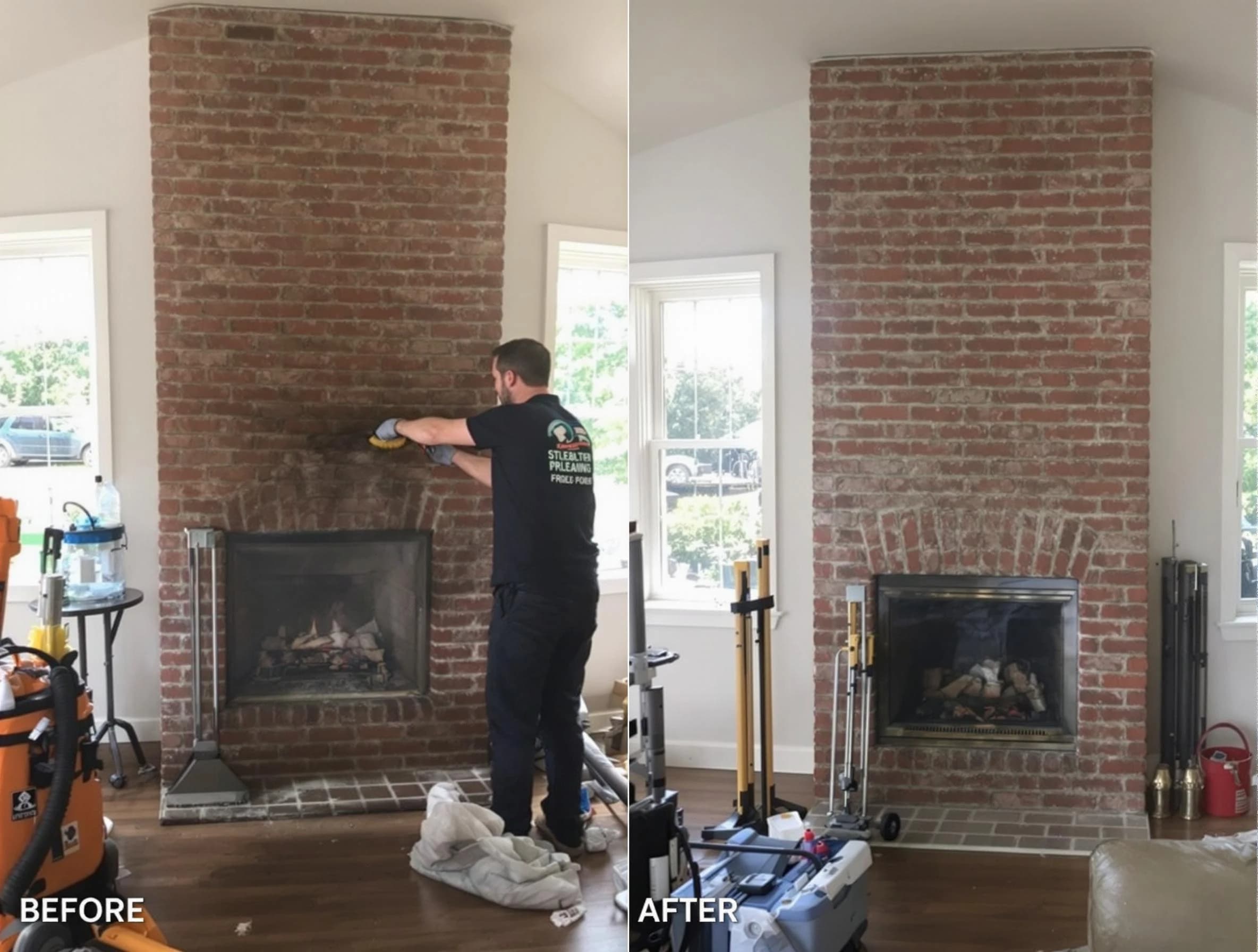 Finished chimney sweeping service by Salem Chimney Sweep in Salem, MA