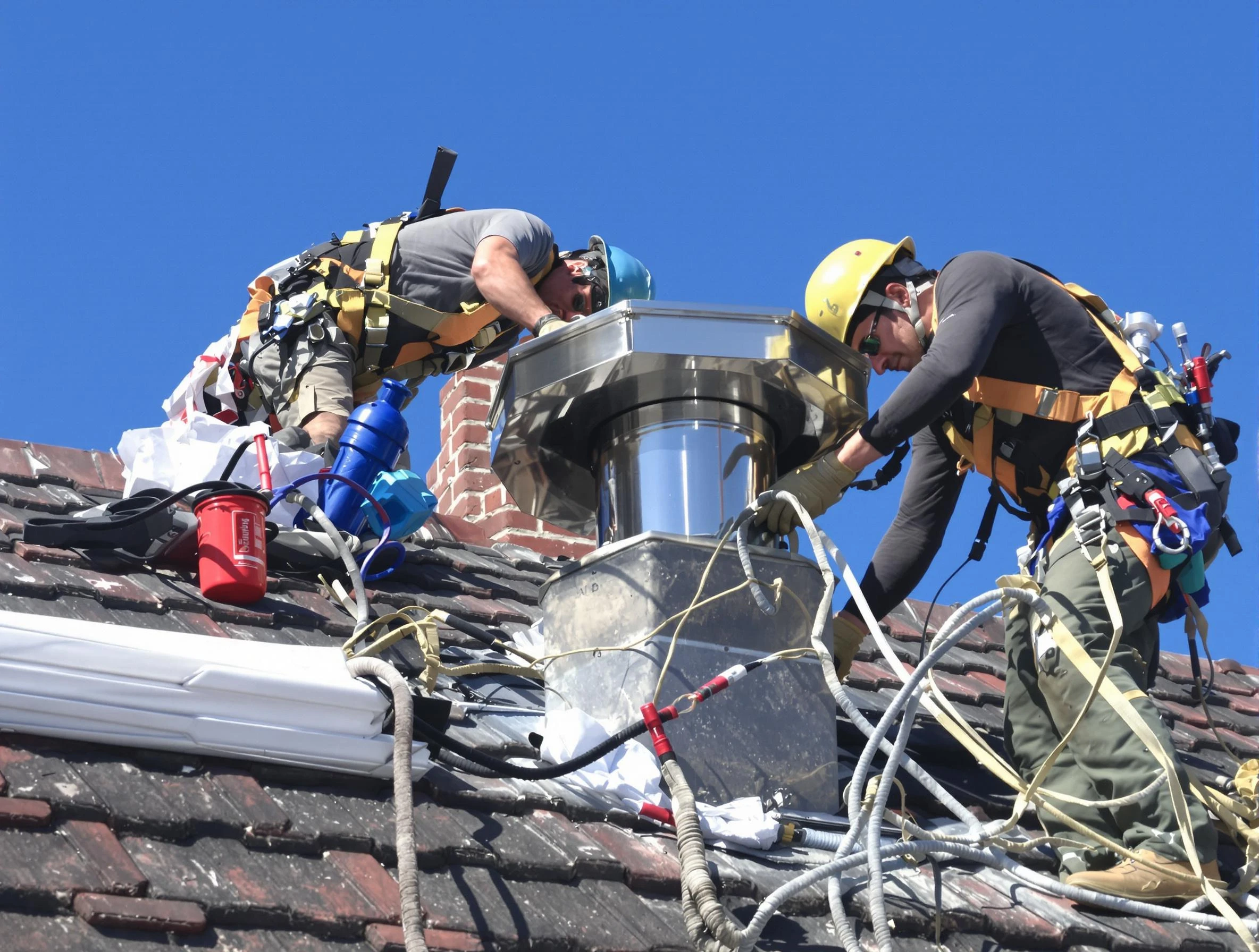 Protective chimney cap installed by Salem Chimney Sweep in Salem, MA