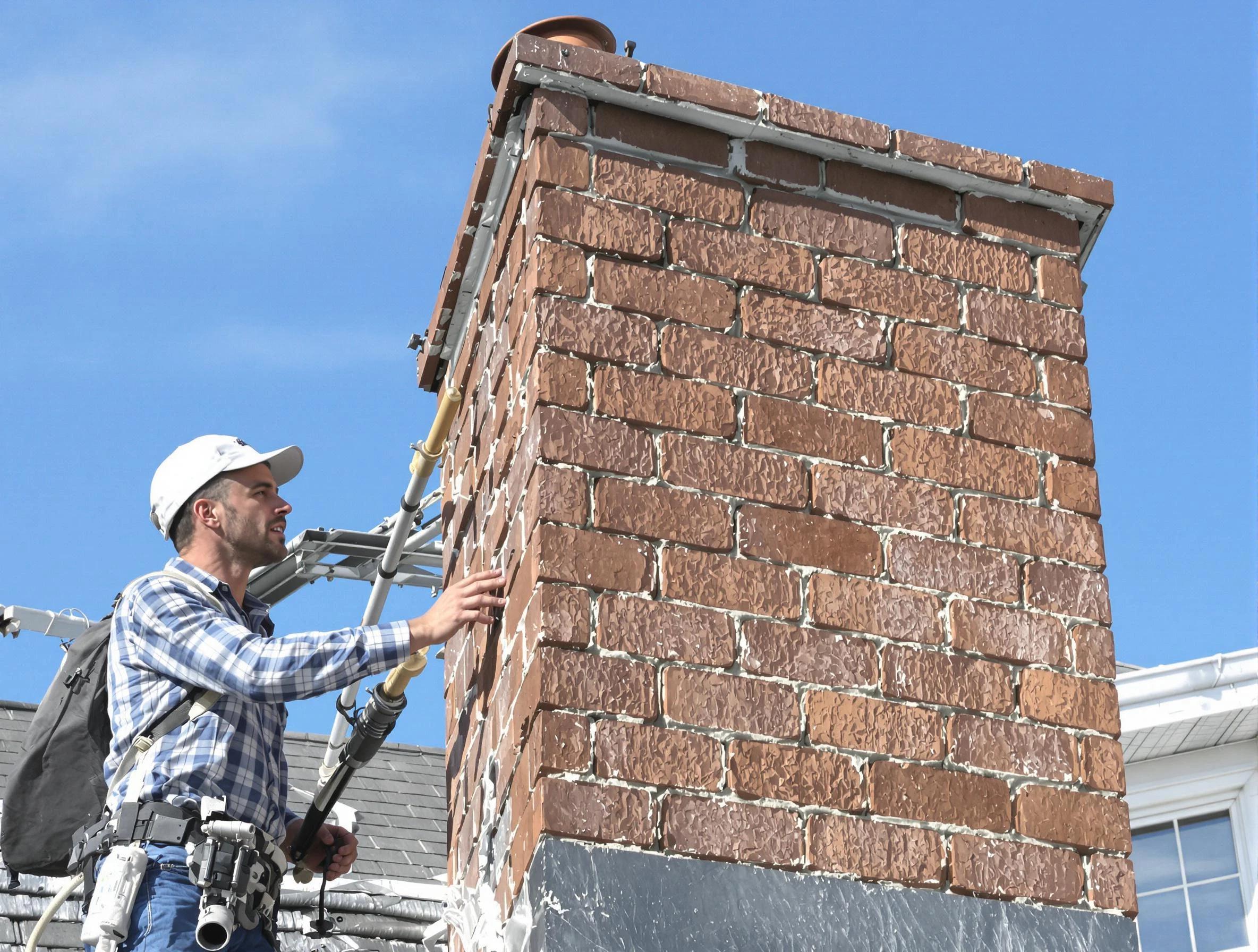 Brickwork for a chimney rebuild by Salem Chimney Sweep in Salem, MA